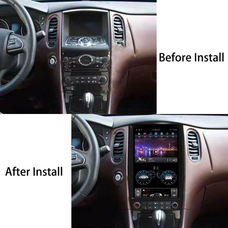 Android 9.0 Vertical Screen Car GPS Radio 4+32G For Infiniti EX25 EX35 2007-2013