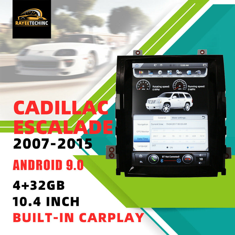 Android 9.0 Vertical Tesla Screen Car GPS Rdio For Cadillac Escalade 2007-2015