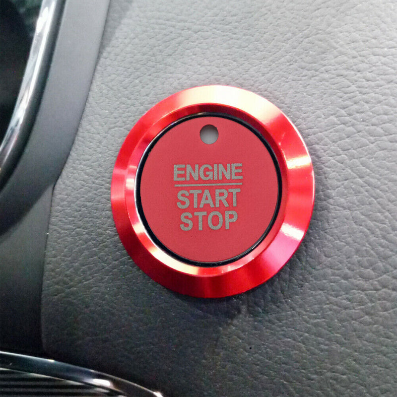 Engine Start Stop Switch Button Ring Cover Trim Accessories For Ford F150 Blue