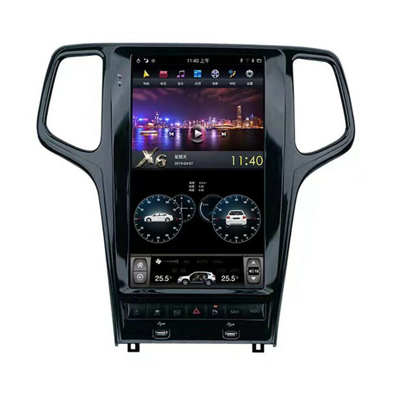 13.6" 4+32GB Tesla Style Car GPS Radio Carplay For Jeep Grand Cheroke 2014-2020