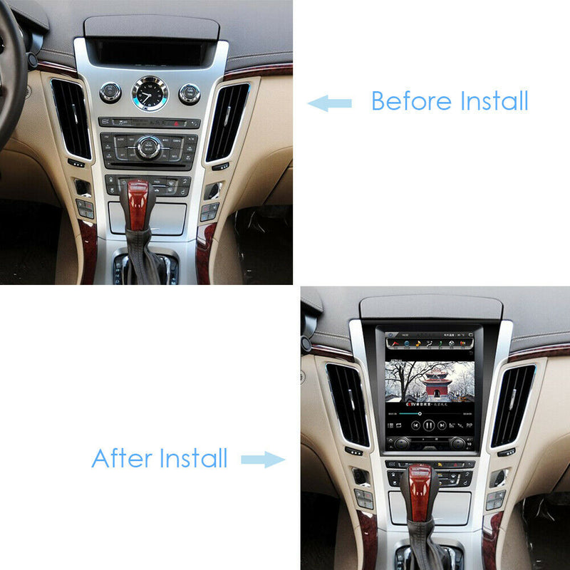 64GB Android6.0 Tesla Vertical Screen Car GPS Radio For Cadillac CTS 2007-2012