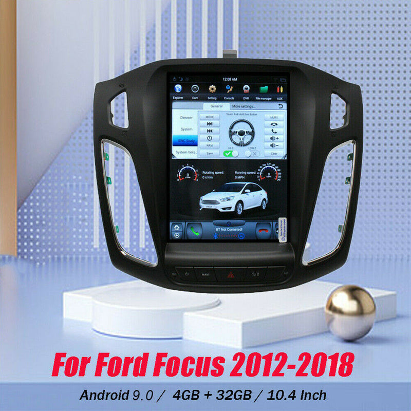 10.4" Android 9.0 Radio Vertical Screen GPS w/ Carplay for Ford Focus 2012-2018