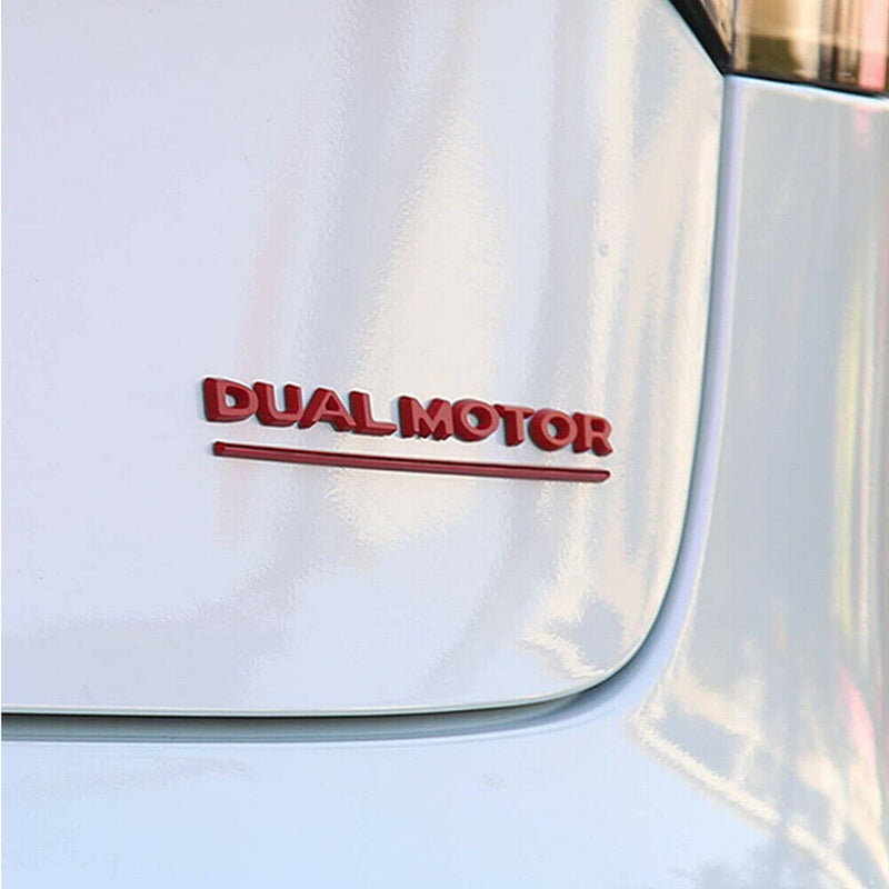 3D Dual Motor Performance Badge Car Emblem Decal Black For Tesla Model 3 X S Y